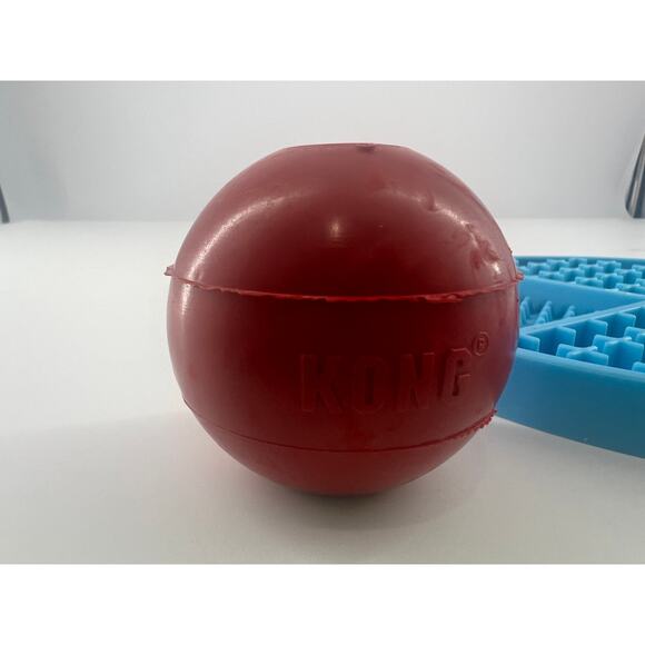 Kong Dog Toys Lick Mat Treats Enrichment Activities Red Hollow Play Puppy - Picture 2 of 5